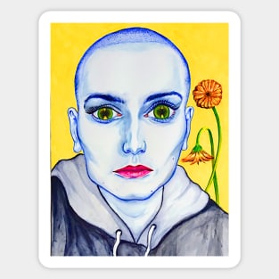 Sinead with dying flower. Sticker